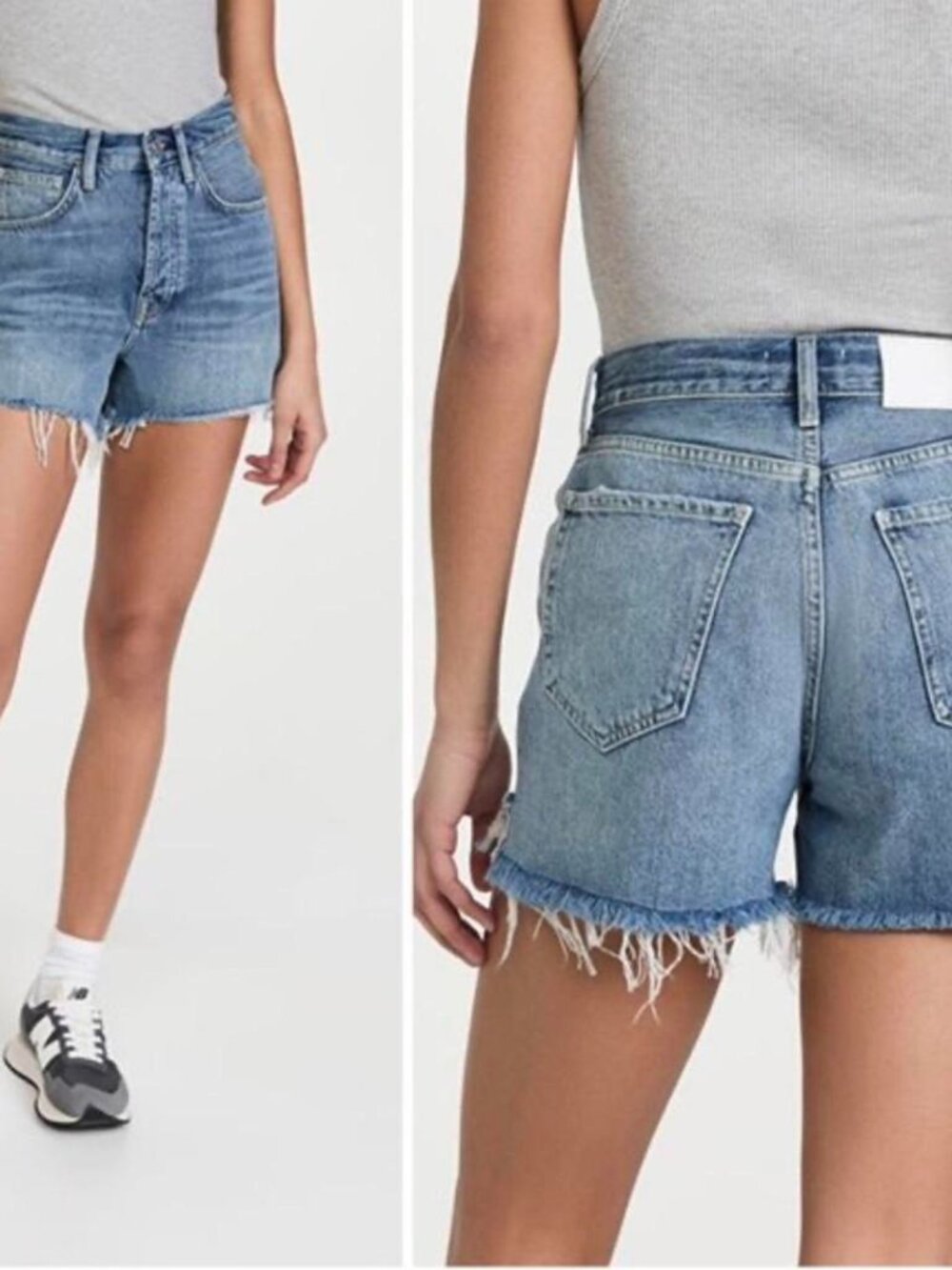 7 For All Mankind The Ruby Cut Off Blue Denim Shorts Size 30